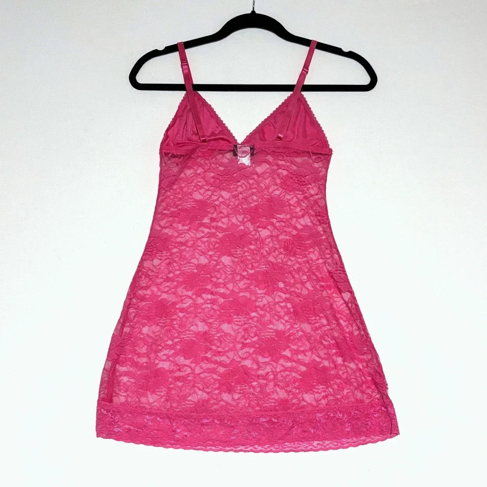 Rampage Woman Pink‎ Lace Babydoll Nightie Slip Dress Small Vintage Y2K